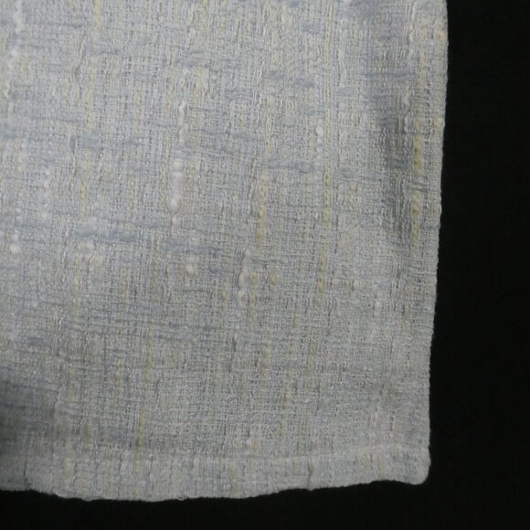 Unbranded | 12.5 inch waist measured | Elegant Light Blue Tweed Midi Skirt - Picture 8 of 14